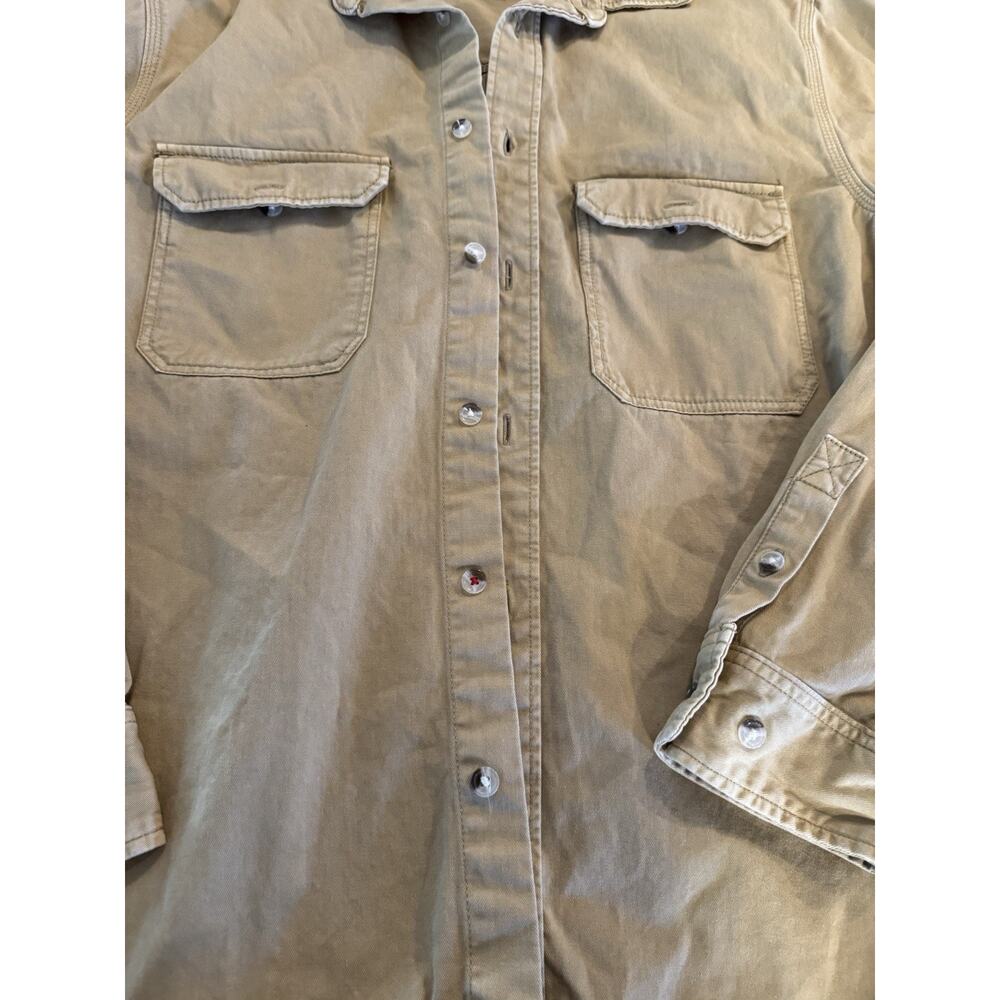 BDG Utility Button-Up Collared Jacket Beige Mens Size Large - Picture 4 of 8